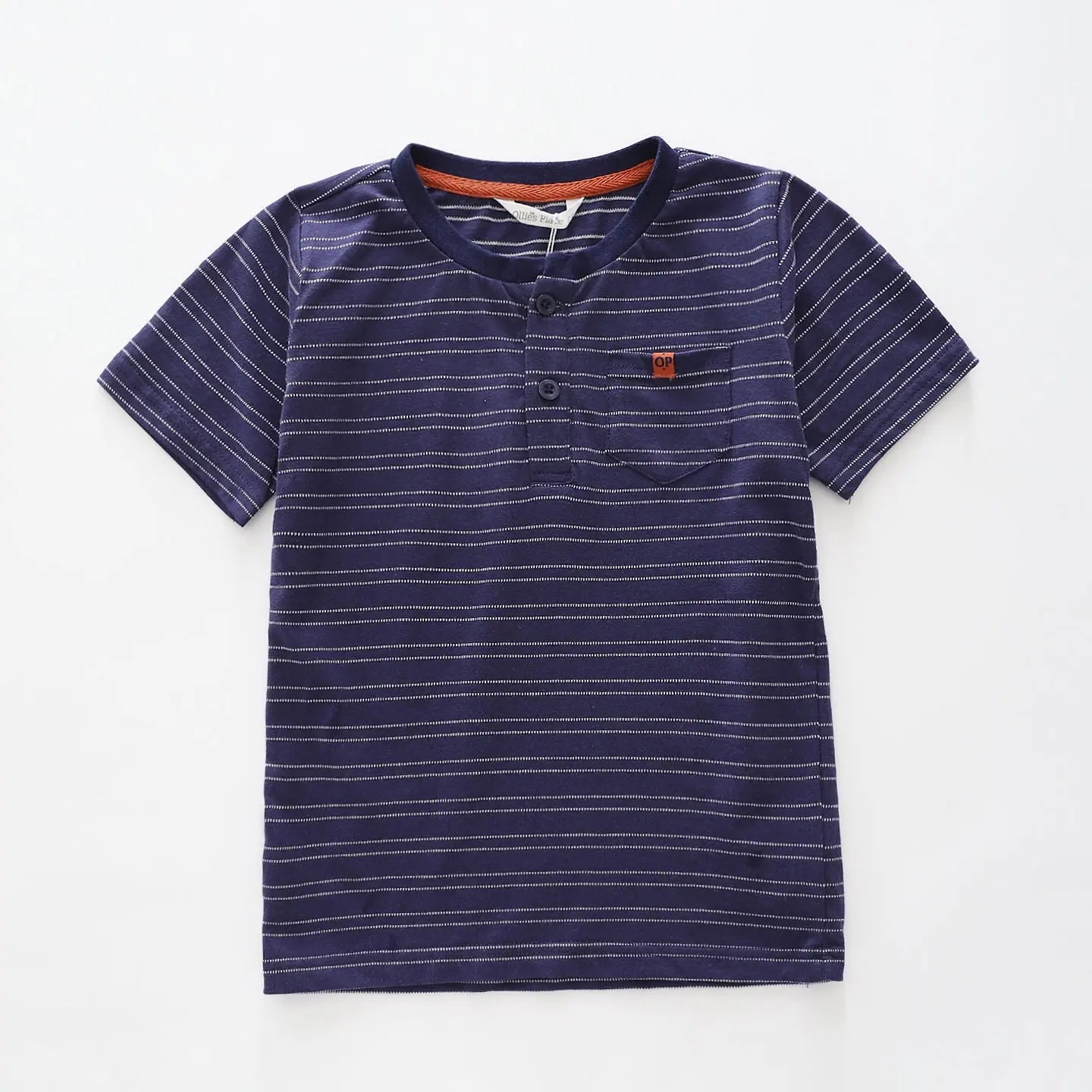 Navy Blue Henley Tee