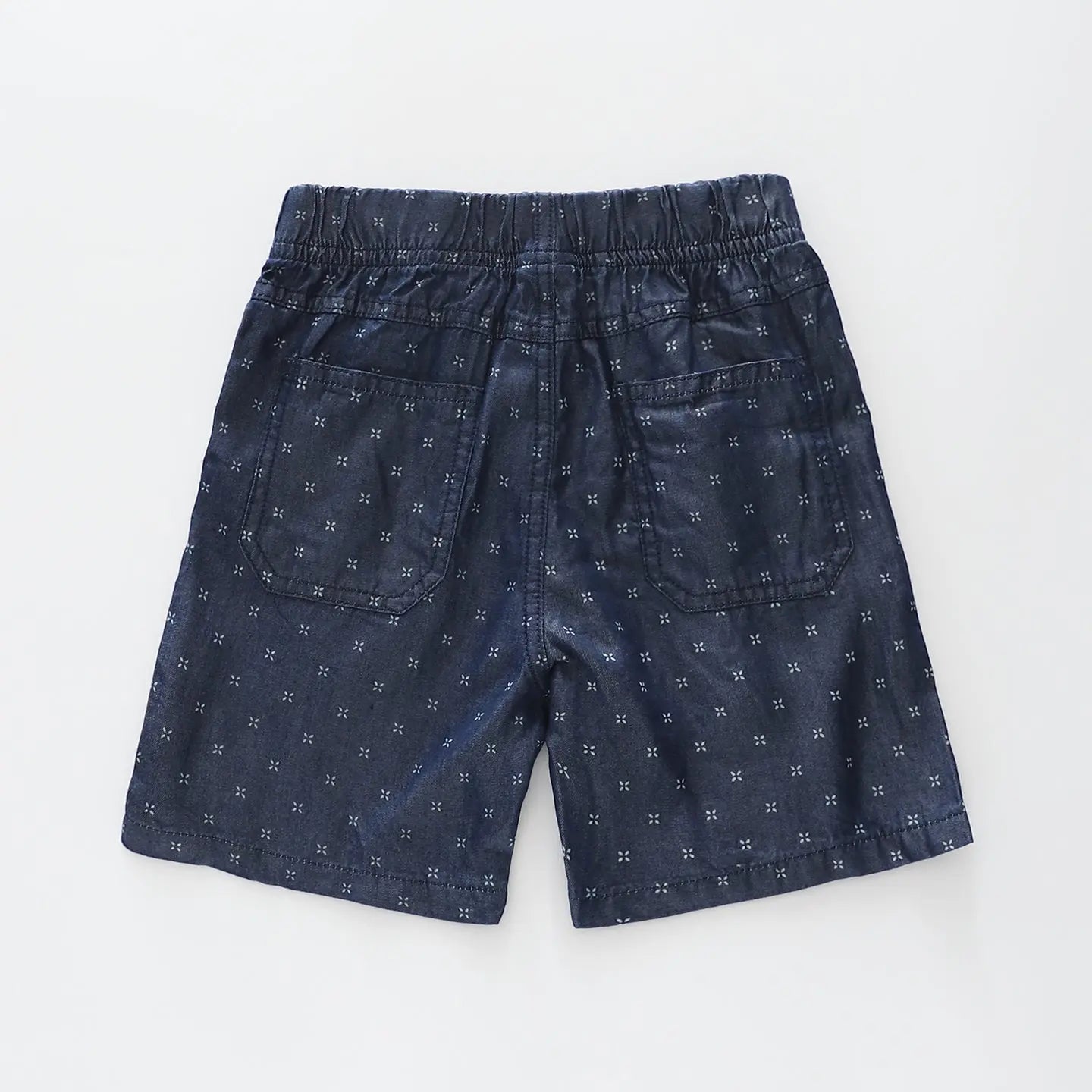Boys Graphic Print Chambray Shorts