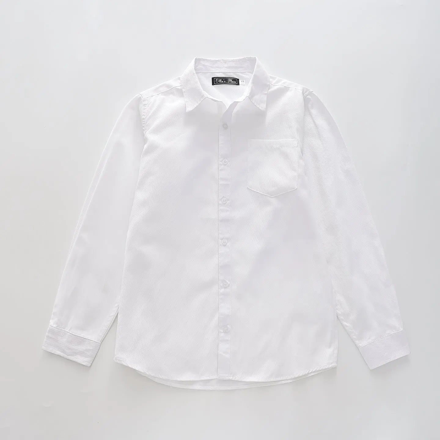 White Button-Up Textured Shirt
