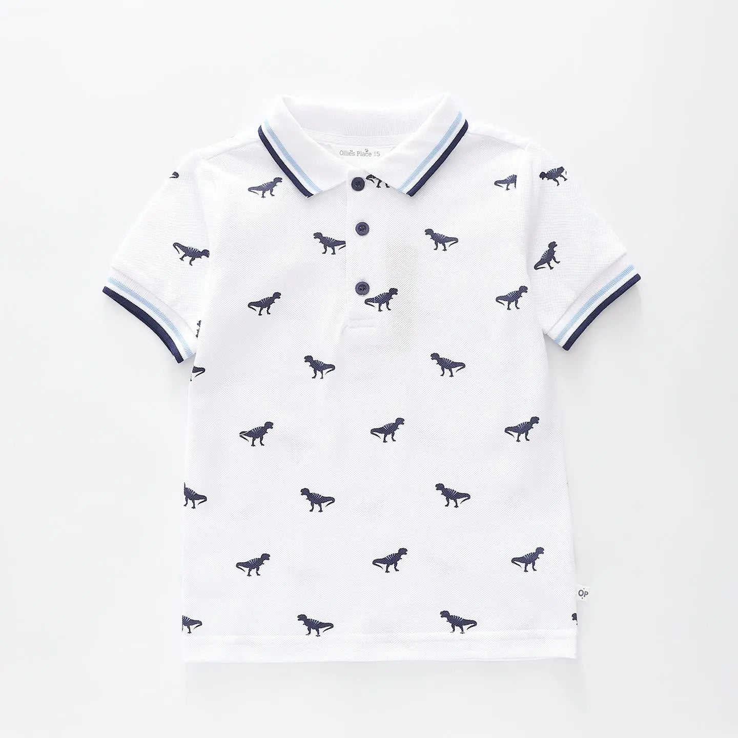 Dino Print Polo T-shirt