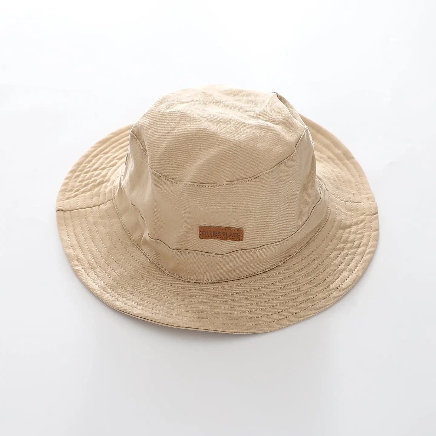 Junior Boys Beige Wide Brim Bucket Hat