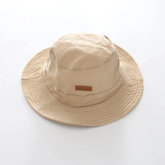 Junior Boys Beige Wide Brim Bucket Hat
