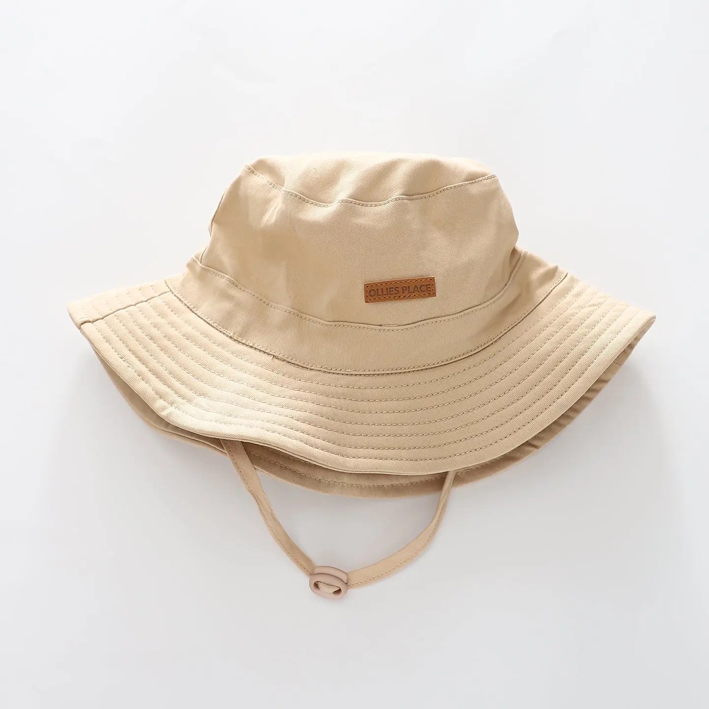 Junior Boys Beige Wide Brim Bucket Hat