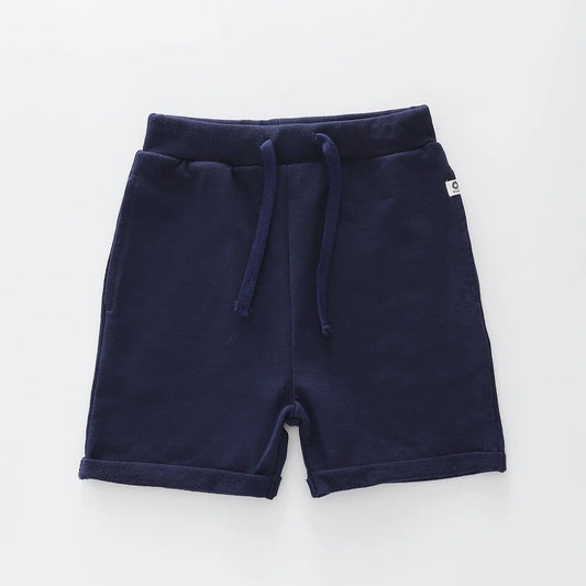 Navy Blue Jogger Shorts